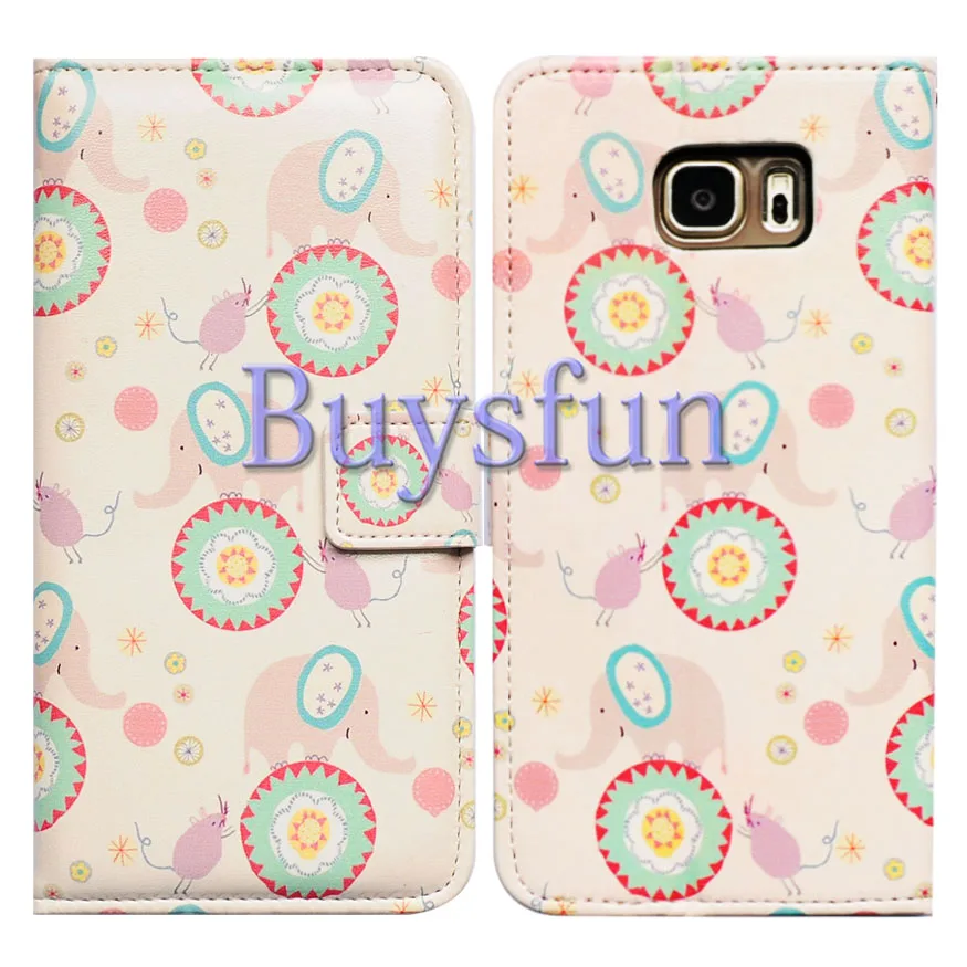 Bcov Cute Elephant Mouse Leather Wallet Cover Case For Samsung Galaxy Note 5 103022538 |
