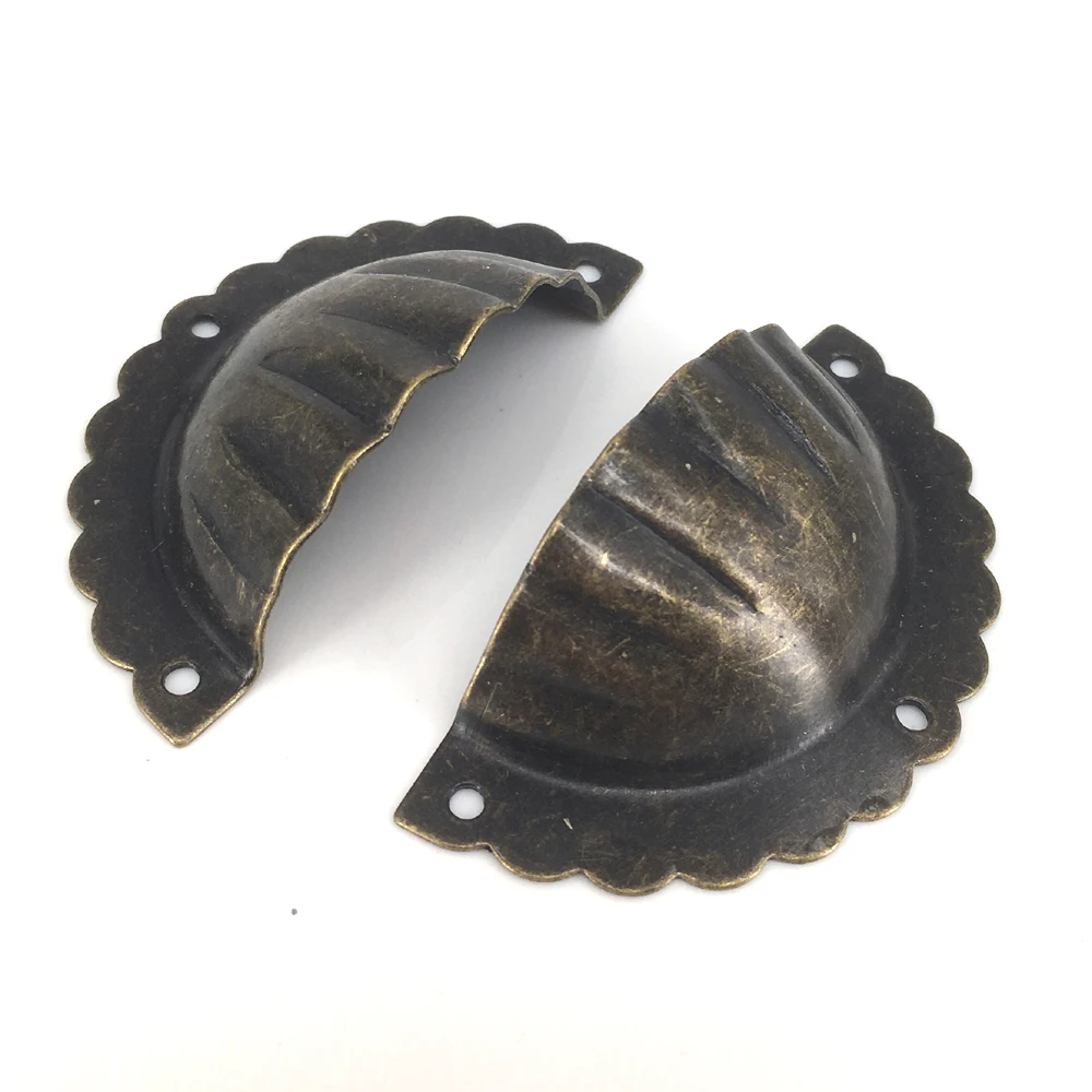 20PCS Antique Copper Hardware Bin Cup Drawer Handle 71x34mm