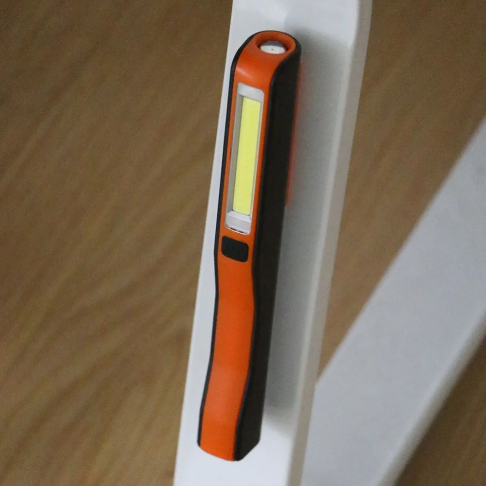 1*COB LED+1*LED Mini Flashlight Penlight Handy Pocket Magnetic Working ...
