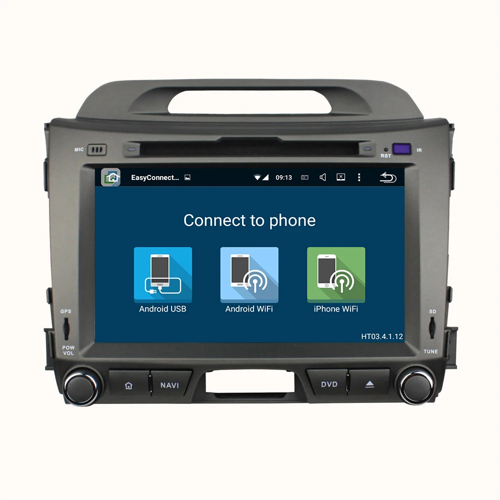 Discount Octa core 4G RAM Android 9.0 Car DVD GPS For KIA SPORTAGE 2011 2012 2013 2014 2015 Car Radio Head unit Bluetooth WiFi 4G DVR 1