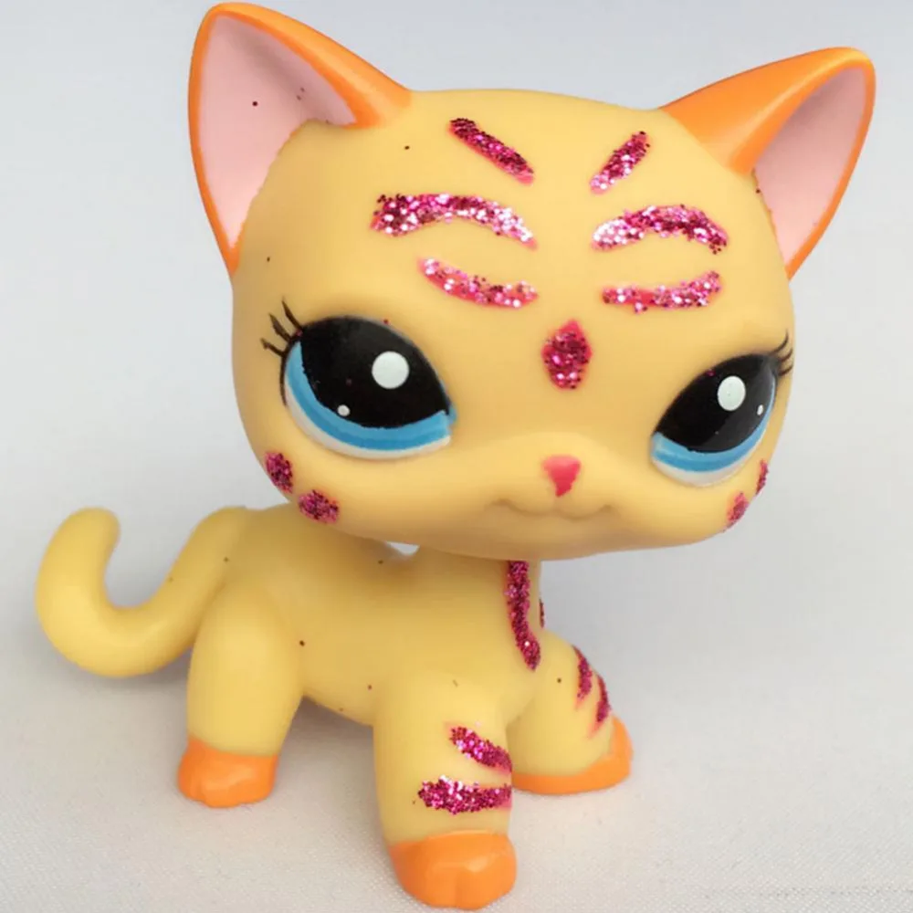 High Quality Children font b Toy b font Cartoon cat Dog LPS Action Figure Kid Birthday