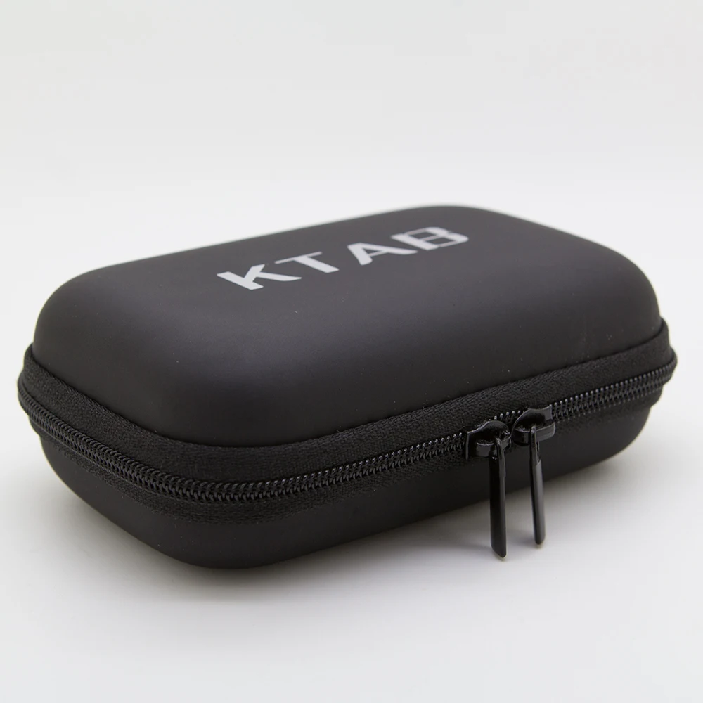 

KTAB Earbuds Case with Internal Mesh Pocket for Earphone Smartphone's Charging Cable SMD card USB cable Earphone Carrying Case