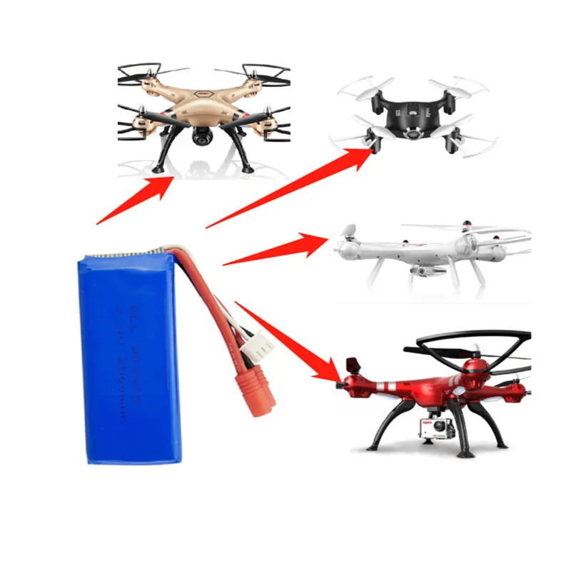 Аккумулятор Syma X8C 2S 7 4 в 2500 мА · ч 25C Lipo для вертолета X8W X8G X8HC X8HG X8HW