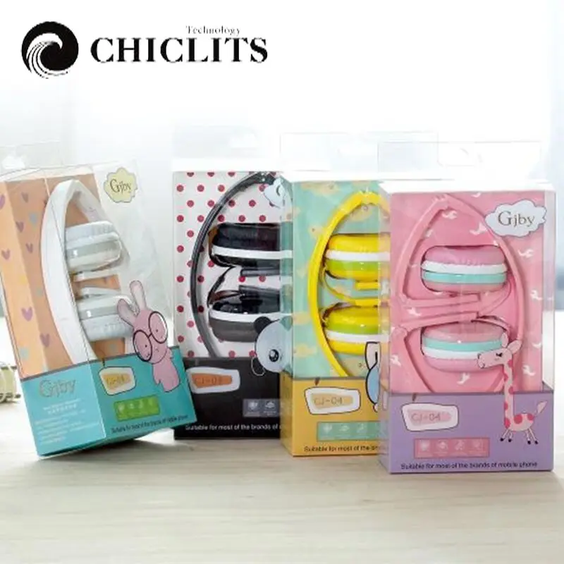 Chiclits Симпатичные стереонаушники для девочек яркие цветные складные детские
