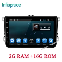 Infispruce 2G RAM Android 6.0 Car DVD for VW Volkswagen SKODA GOLF 5 Golf 6 POLO PASSAT B7 T5 CC JETTA TIGUAN car gps stereo
