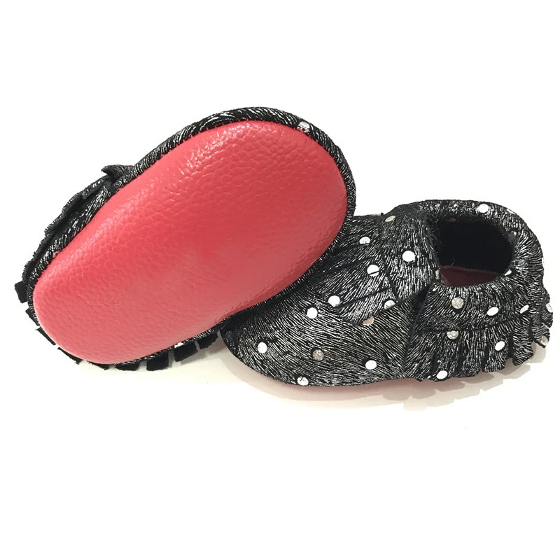 2017 New arrivals Graffiti Suede Genuine Leather Baby Moccasins Soft red bottom Newborn Shoes First Walkers Toddler Baby shoes