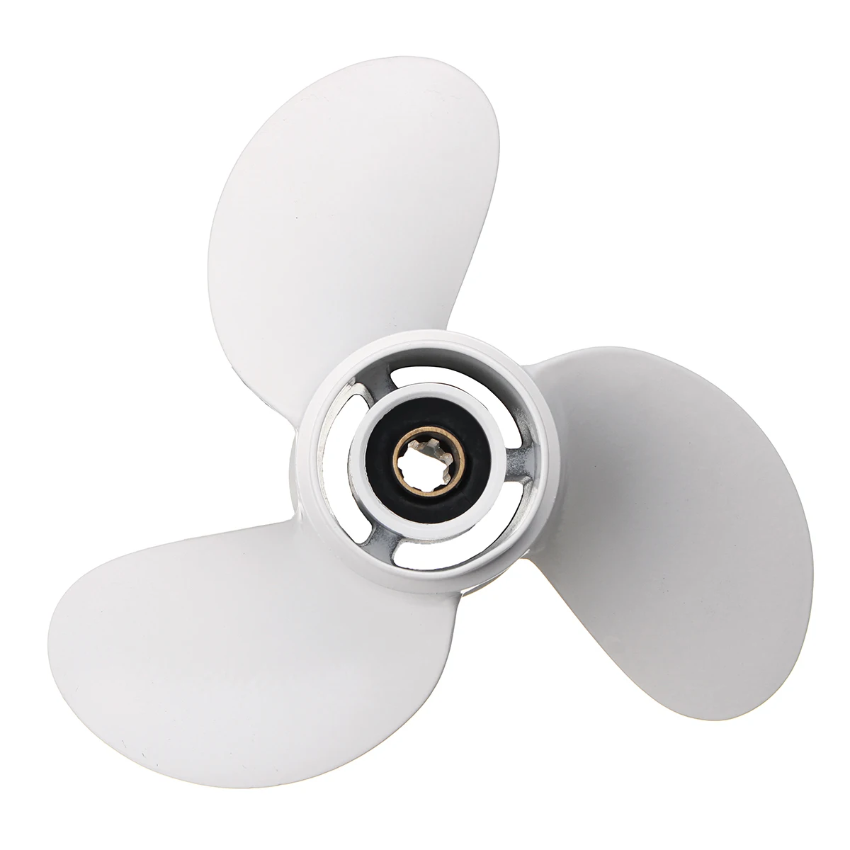 

6G1-45941-00-EL 8 1/2 x 8 1/2 for Yamaha 6-8HP Boat Outboard Propeller White Aluminum Alloy 3 Blades 7 Spline Tooths R Rotation