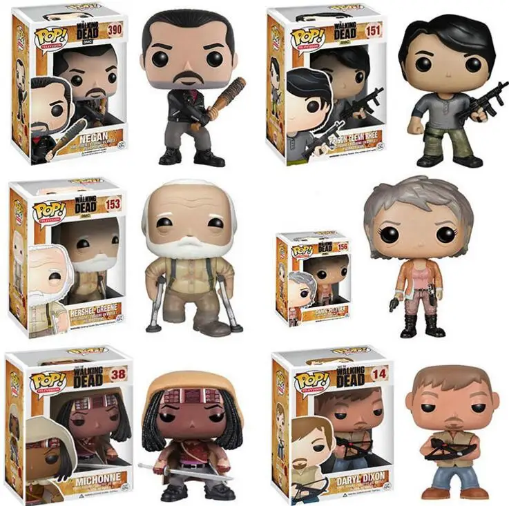 

POP WALKING DEAD & CARL DARYL DIXON Collection Model pvc Action figures Toy for Children gift