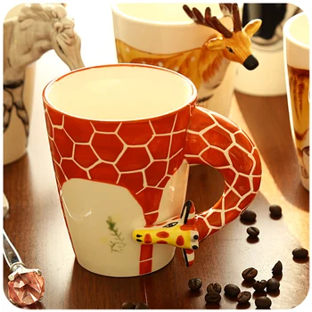 

400ml Creative Cute Mug 3D Animal Ceramic Funny Coffee Milk Tea Mugs