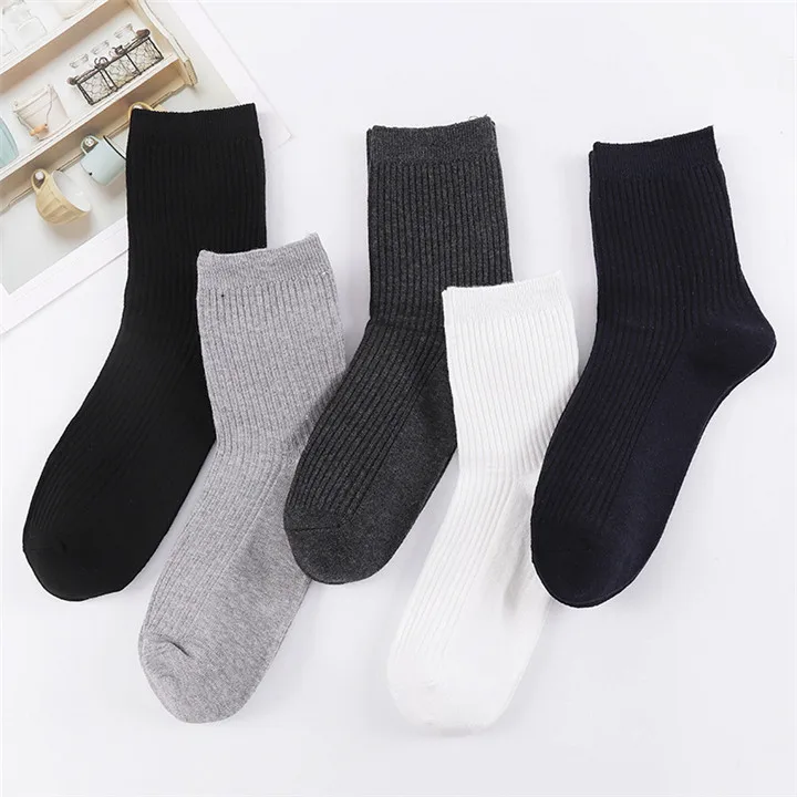 11 Multi Styles Stripe Breathable Men Socks Seasons Cotton Women Socks Middle Tube Weat-Absorbing Sports Short Men's Stock