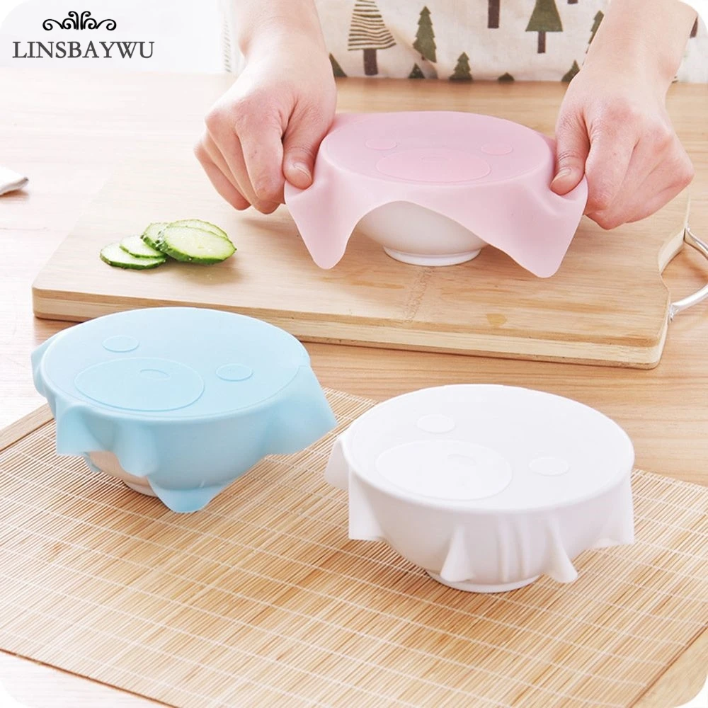 

LINSBAYWU Multi-functional Silicone Food Storage Cover Practical Reusable Multi-Functional Refrigerator Wrap Cling Kithen Tool