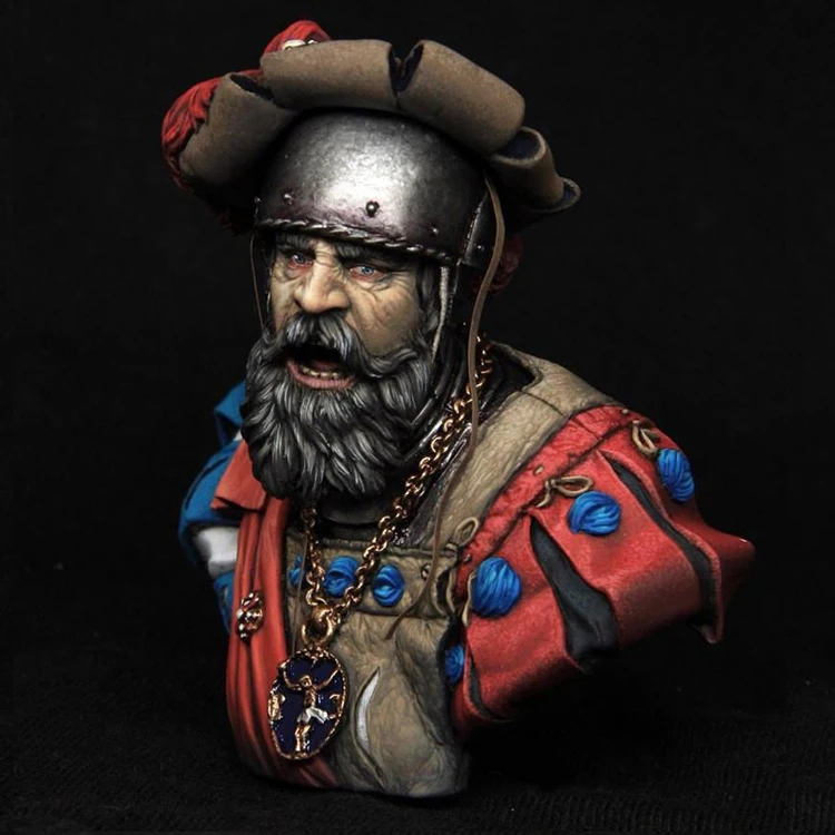 Фигура из смолы Capitano Lanzichenecco XVI xec грудь GK без покрытия цвета 1/9|figure bust|resin figurefigure resin