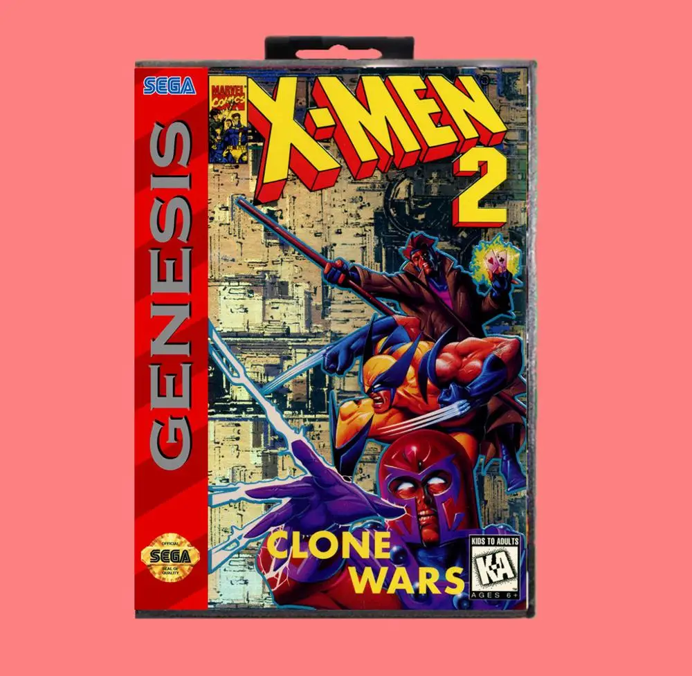 X-Men 2 clone wars 16 Bit MD игровая карта с розничной коробкой для Sega Genesis &amp Mega Drive |