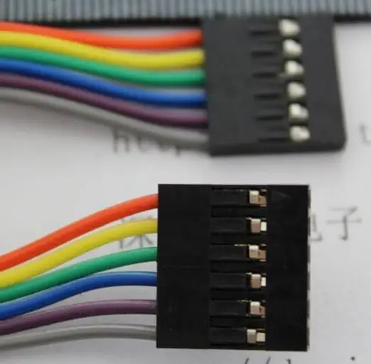 100 шт./лот DuPont wire 6P-6P двухголовый 6P 20 см Dupont Cable 6Pin to 200 мм female | Обустройство дома