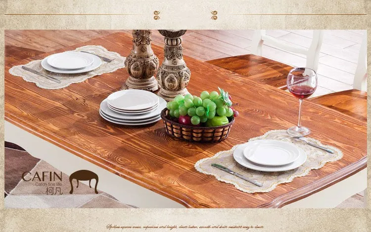 Старинный стиль Итальянский обеденный стол, твердой древесины Италия Стиль Роскошный мраморный обеденный стол набор o1107