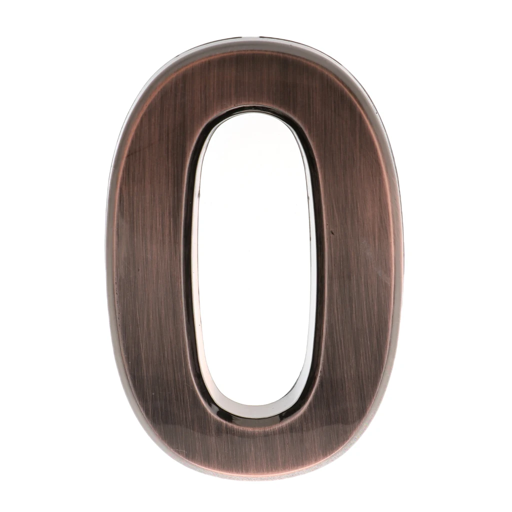 ABS Plastic Copper Plaque Number Office Building Apartment Door Address Digits Sticker Plate Sign