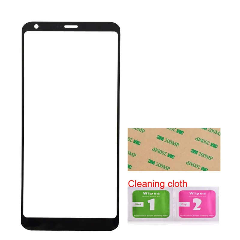 YRFF Мобильная передняя панель стекло для LG G6 H870 H870DS H872 LS993 VS998 US997 внешнее стекло замена крышки - Цвет: For LG G6 Black