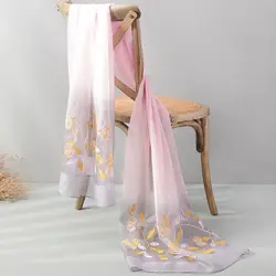 Натуральный шелк + шерстяной шарф роскошный дизайн женские шали обертывания цветок вышивка шелковые шарфы шрам палантин пашмины платок