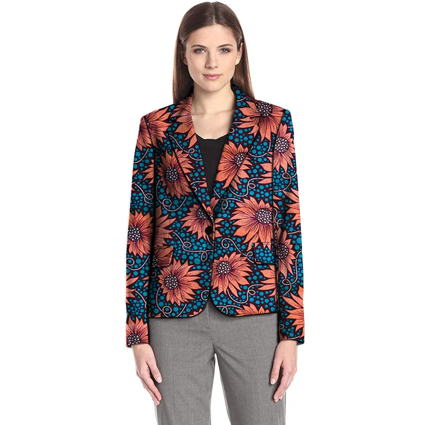 Dashiki fashion African print women suit jackets women's outfit Africa style blazers wedding wear female Ankara blazer