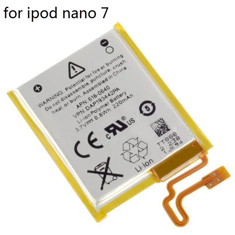 

Replacement Battery For ipod Nano7 7G 7th Generation MP3 Li-Polymer Rechargeable Nano 7 616-0639 Batteries