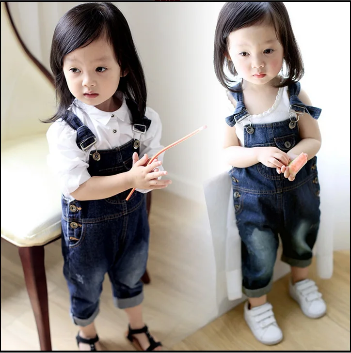Baby Kids Jeans Overalls 2020 Spring Autumn Girls Jumpsuit Casual Boys