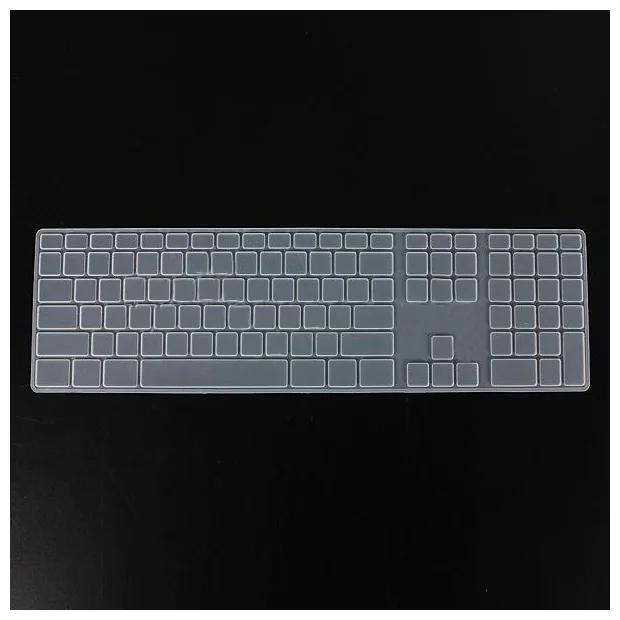 Силиконовый тонкий защитный чехол для клавиатуры с цифровой клавиатурой для Apple iMac(5 цветов - Цвет: transparent