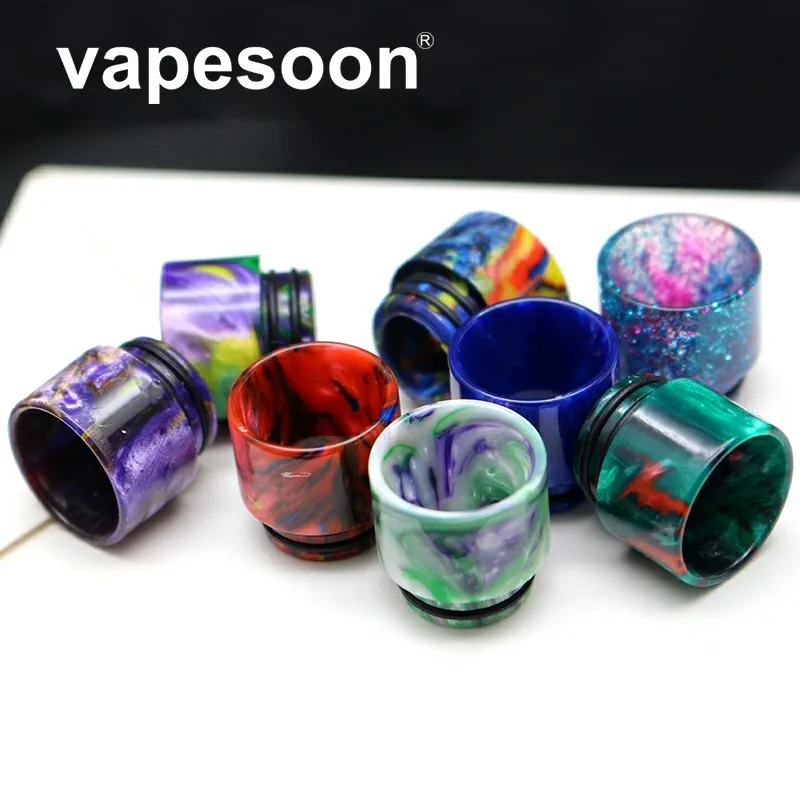 

25pcs vapesoon Resin Vape 810 Drip Tip Mouthpiece for e-cigarette 810 Thread RTA Atomizer for TFV12 Prince / TFV8 Big Baby Tank