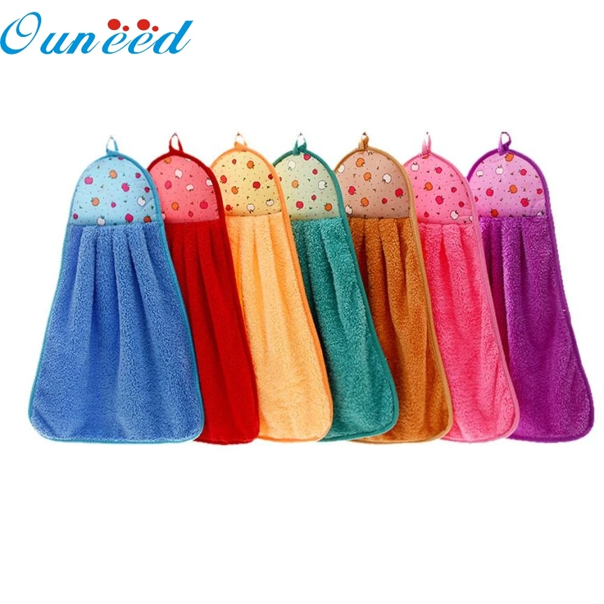 

Hand Towel Soft Plush Hanging Wipe Bathing Towel