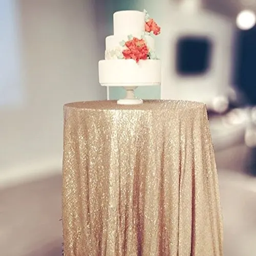 50 Square Matte Gold Sequin Tablecloth Select Your Color 50 Square Matte Gold Sequin Tablecloth Select Your Color