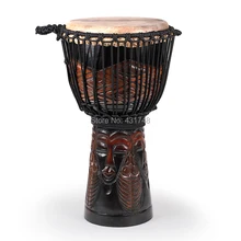 SF brand 10 Mahogany Djembe drum African Drum with carven pattern Free Shipping Musical instruments