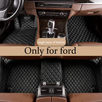

Cool Summer Leather car foot mats fit for ford All Models fusion Mondeo Mustang Territory Ranger Galaxy Kuga 2000-2018s
