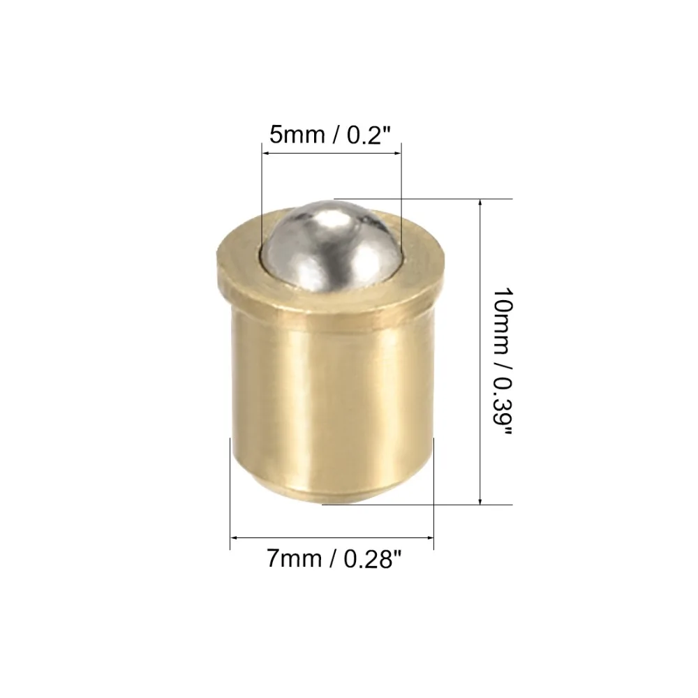 Cabinet Drawer Closet Door Spring Brass Ball Catch 4Pcs For Furniture Fitting