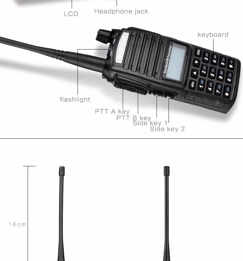 Рация BaoFeng UV-82 двухдиапазонный 136-174/400-520 МГц FM Ham двухстороннее радио, трансивер, рация