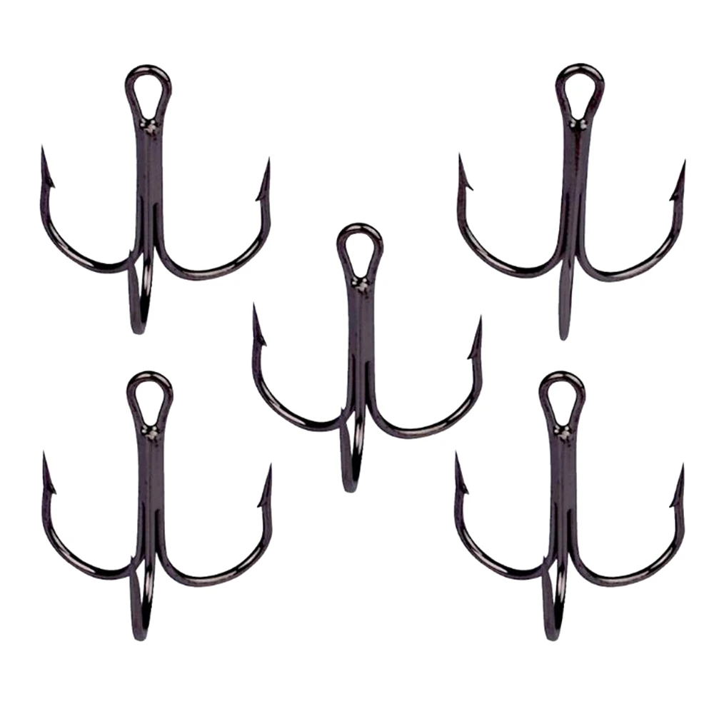

10 Pcs High Quality 1/0# 2/0 #3/0# High-carbon Sharp Three Hooks Barbed For Different Soft Bait And Fishing Places Carp Fishing