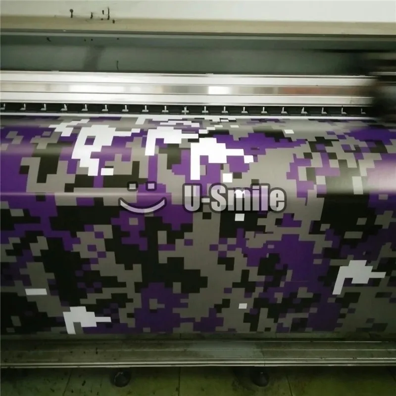 Best Offers Paars Digital Camo Vinyl Auto Wrap Styling Air Bubble Gratis Pixel Camouflage Film Grafische Grootte 1.52*30 m/ roll