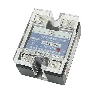 

High quality  DC3-32V AC24-480V 90A 4 Screw Terminal One Phase Solid State Relay w Clear Cover