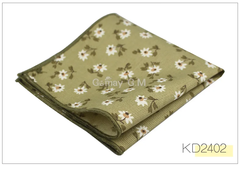 Марка хлопок полиэстер платок с цветочным принтом Костюмы платок для свадьбы платки для Для мужчин бренд карман Полотенца - Цвет: KD2402