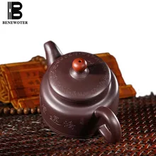 180cc Исин фиолетовая глина Dezhong чайник ручной работы винтажный чай аутентичный Цзы грязи Zisha горшок пуэр искусство чайник для подарки на день рождения