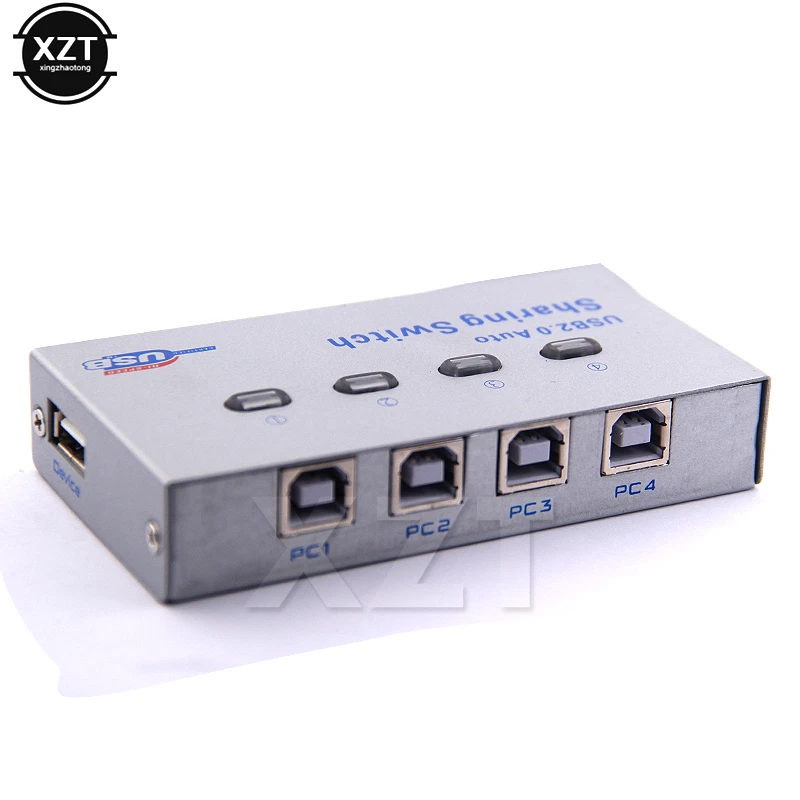4 Ports Usb 2.0 Automatic Sharing Switch 4 In 1 Out Usb Switcher
