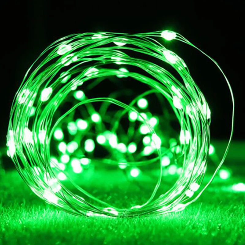 16 color changer garland Battery Powered LED String Lights with Remote Control Copper Wire curtain led Fairy Lights Christmas (7)