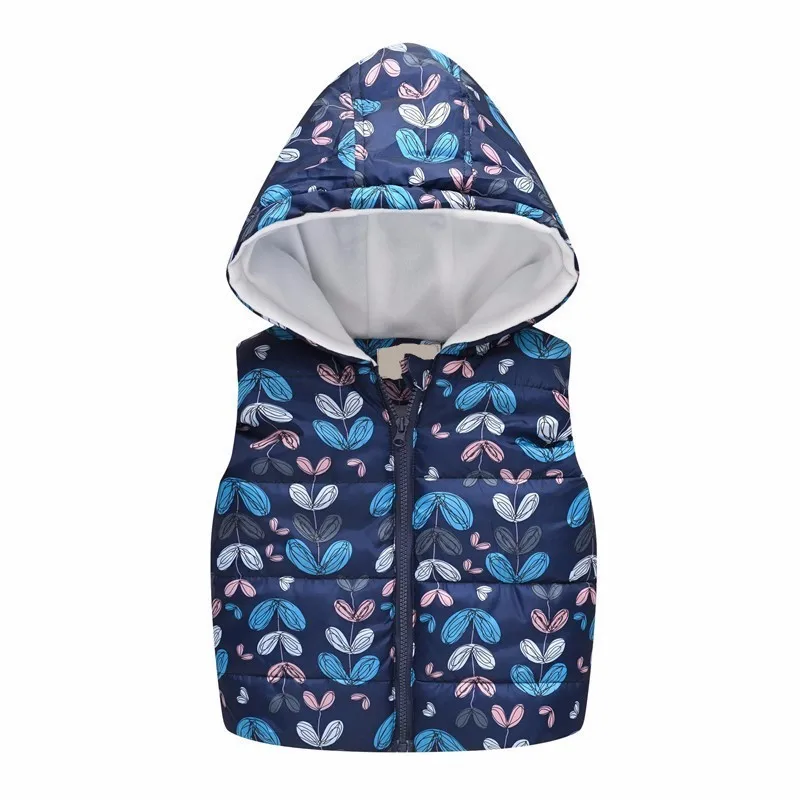 LILIGIRL Sleeveless Boys Hooded Wool Vest Jacket for Baby Girls Cartoon Print Tops Coat Kids Warm Vest Outwear Children Clothes - Цвет: Ali1440X