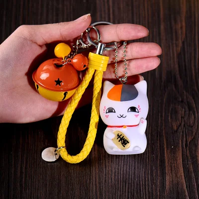 Maneki Neko Lucky Cat Fat Cat Брелок меховой помпон помпоны женская кожаная брелок металлические брелки для ключей ключи от машины сумка Подвеска Шарм D42 - Цвет: 12