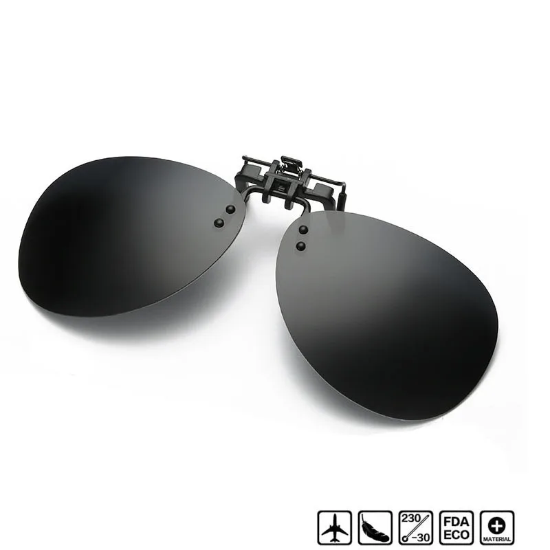 high quality pilot Vintage Polarized Sunglasses Clips for Men women