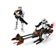 Star Wars Scout Trooper Speeder Bike Classic Models Bricks toys for children building blocks Star Wars цена Star Wars Scout Trooper Speeder Bike Classic Models Bricks toys for children building blocks Star Wars цены онлайн