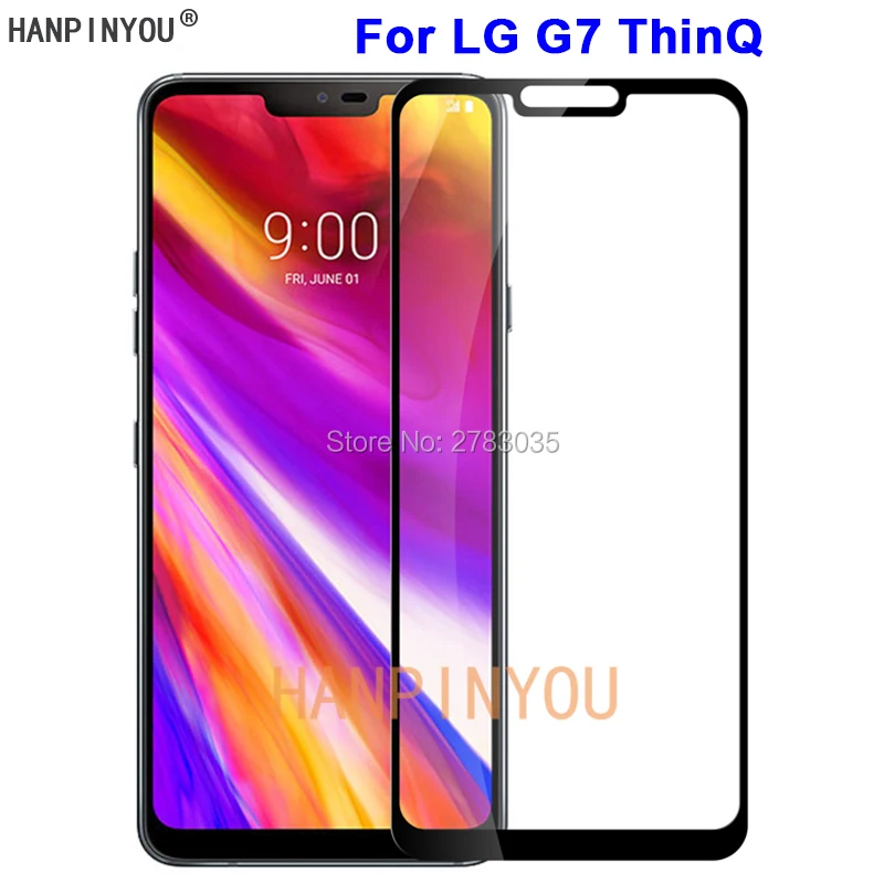 

For LG G7 ThinQ 6.1" New 9H Hardness 2.5D Full Cover Toughened Tempered Glass Film Screen Protector Protect Guard