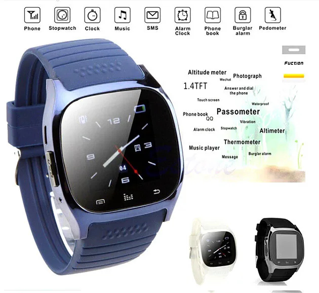 

Sport Bluetooth Smart Watch Luxury Wristwatch M26 with Dial SMS Remind Pedometer for Samsung LG HTC IOS Android Phone