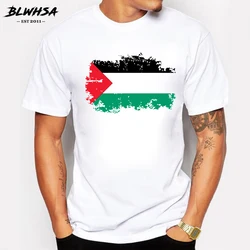 Blwhsa palestina bandeira masculina t camisas moda manga curta verão nostalgia t-shirts design da marca fãs cheer tshirt
