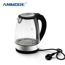 ANIMORE 2L стеклянный Электрический чайник автоматически выключается из нержавеющей стали анти-горячий Электрический чайник Бытовая кухонная техника EK-02