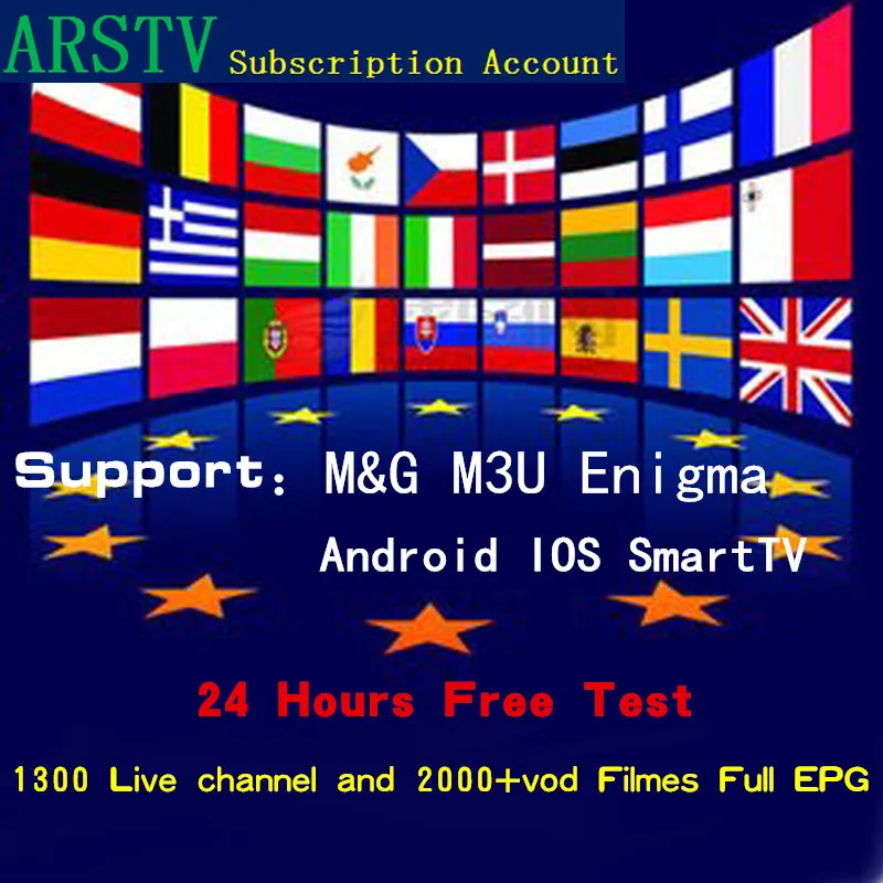 

Extra Fee For ARSTV same as QHDTV Iptv M3U French Arabic Iptv For More Dutch Spain Germany Algeria Africa Italy IPTV Channels
