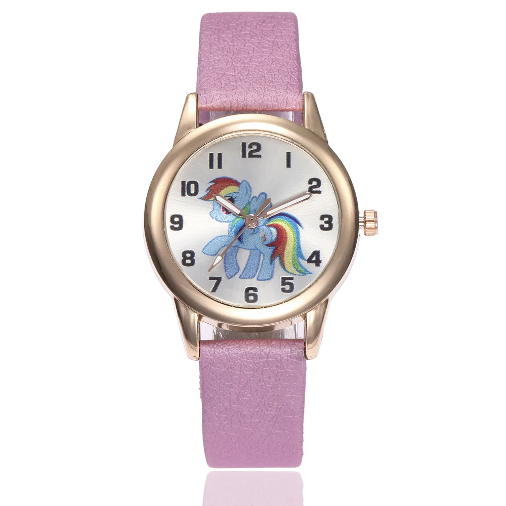 Children Watch Unicorn Pony Leather Strap Analog Dial Quartz Watches